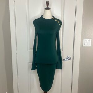ASOS - Brave Soul London- Green Mock Neck Mini Dress Size Small